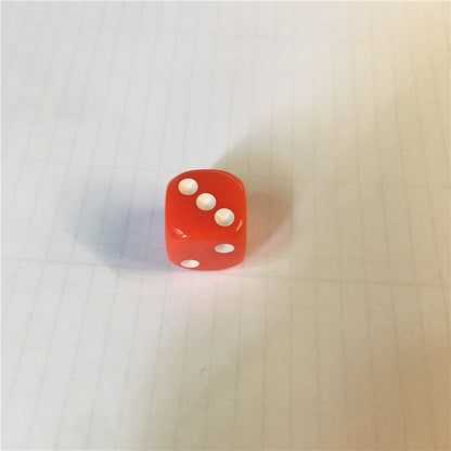 10Pcs High Quality 16mm Multi Color Six Sided Spot D6 Playing Games Opaque Point Dice for Bar Pub Club Party Board Game