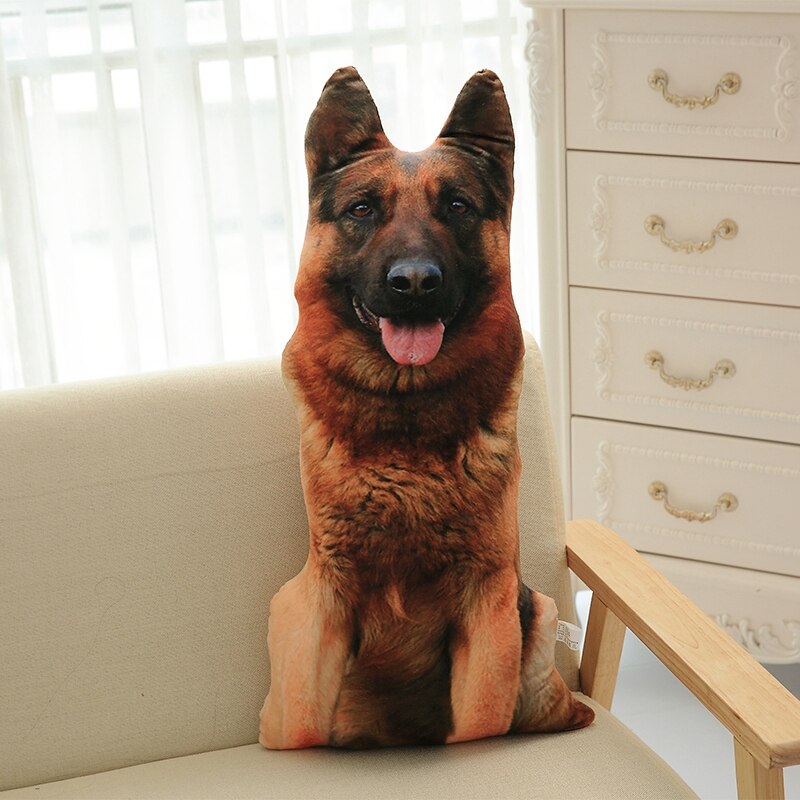 1PCS 50CM 3D Simulation Cat Plush Stuffed Soft Pillow Cute Lifelike Dog Sofa Bedroom Cushion Kids Toys Home Decoration