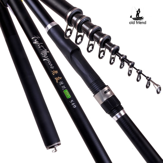 Old Friend Portable RockFishing Rod5.4m 6.3m 7.2m Carp Rod Telescopic Sea Fishing Rod Carbon Fiber  Surf Feeder Rod Spinning Rod