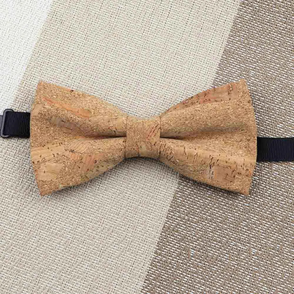 Fashion New Cork Wood Kids Bow Ties Novelty Handmade Fancy Bowtie Adjustable Butterfly Party School Children Accessories