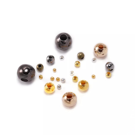 30-500pcs/Lot 2 2.5 3 4mm Gold Color Round Spacer Beads Ball End Seed Metal Bead for Jewelry Making Findings Accessories Supplie