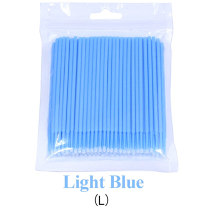 Kekelala 100pcs/Bottle Eyelash Extension Cleaning Swabs Lash Lift Glue Remover Applicators Microblade Makeup Micro Brushes Tool