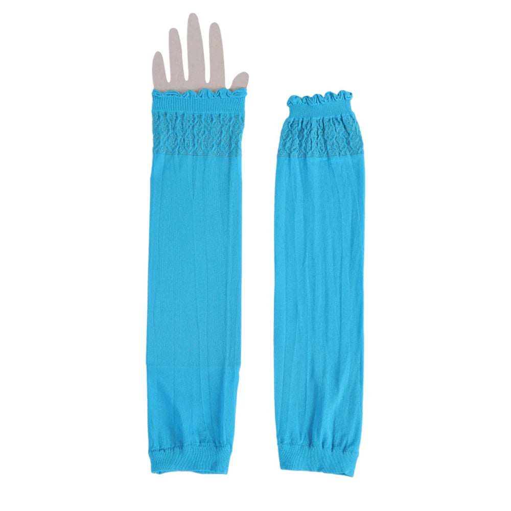 Islamic Muslim Sleeves Gloves Arm Cover Hijab Stretchy Fabric Arab Sleeves New Elastic Sun Protection Arm Warmer Middle East