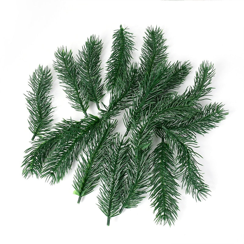 18cm Artificial Pine Branch Ornament Christmas Decoration Christmas Decorative Flower Xmas Decor Christmas Tree Accessories
