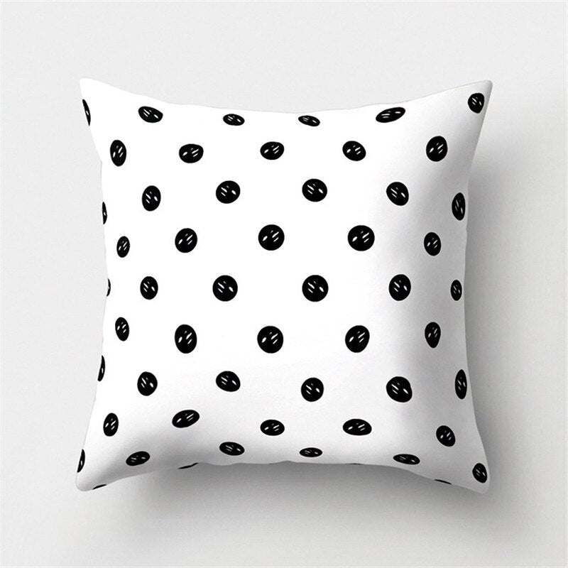 45x45cm Black White Geometric Cushion Cover Car Pillowcase Sofa Cushions Decorative Pillowcover Home Decor Pillow Cases