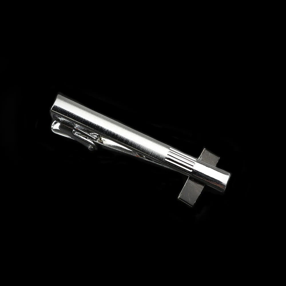 Men's Metal Tie Clip Bright Chrome Stainless Steel Jewelry  Necktie Clips Pin Clasp Clamp Wedding Charm Creative