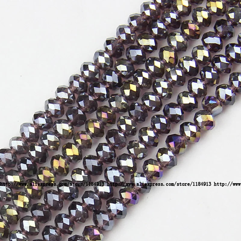 JHNBY Round Shape Upscale Austrian Crystal Beads High Quality 6mm 50pcs Loose Beads Rondelles Glass Ball Bracelet Jewelry DIY