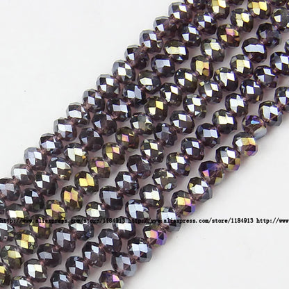 JHNBY Round Shape Upscale Austrian Crystal Beads High Quality 6mm 50pcs Loose Beads Rondelles Glass Ball Bracelet Jewelry DIY