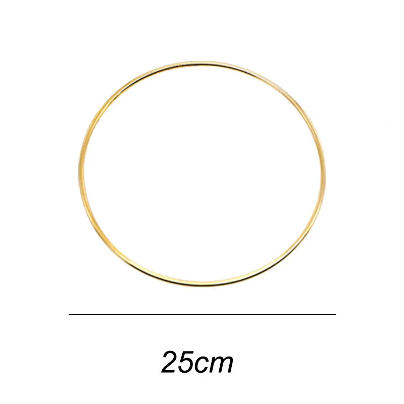 Eid Ramadan Wooden Hanging Ornaments for Ramadan Kareem DIY Wreath Supplies Islam Party Metal Ring Wreath Party Decorations