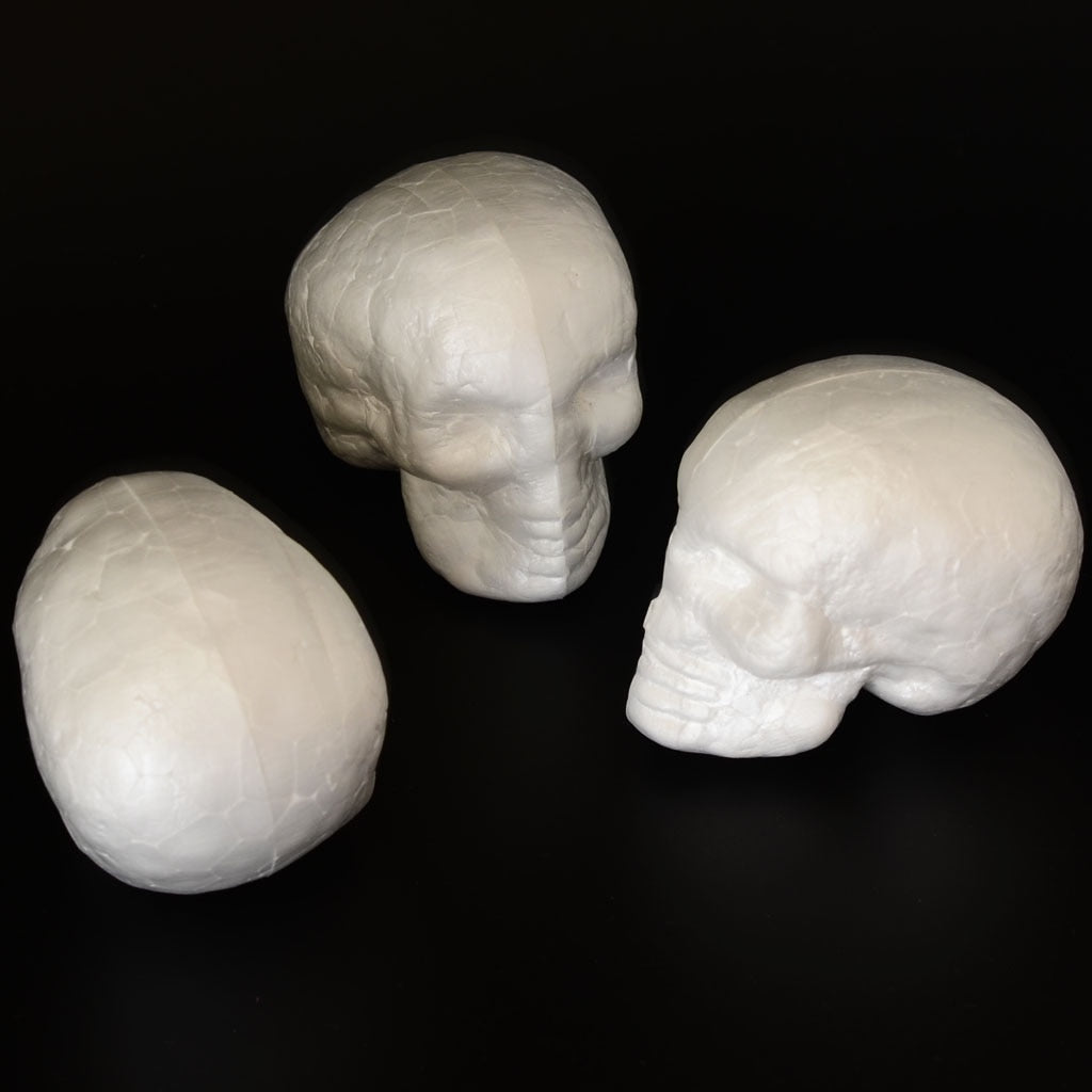 10set Halloween Skull Head Styrofoam Ornaments Skeleton Halloween Decor Scary Man Bone Party Decor DIY Kid Craft