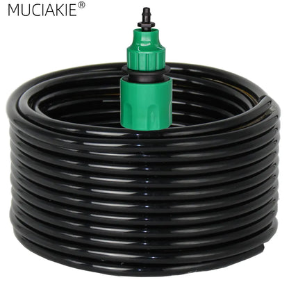 10/20/25/40 Meter 4/7mm Garden Water Hose With Quick Connector Micro Drip Misting Irrigation Tubing Pipe PVC Hose 1/4'' New Hose