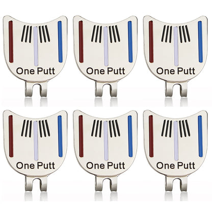 1 PCS One Putt Golf Ball Marker With Magnetic Hat Clip Putting Alignment Aiming Tool New Ball Mark Drop