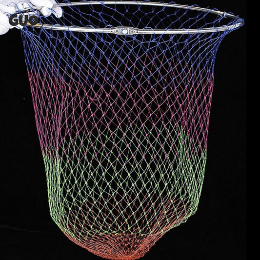 Nylon Fishing Trackle Collapsible Rhombus Mesh Hole 3Sizes Depth Folding Dip Fish Net