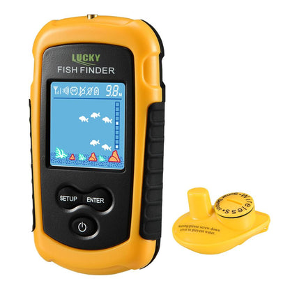 LUCKY FFW1108-1& FFCW1108-1 Fish Finder Portable Echo Sounder Wireless Range 400feet(120m) Electronic Fishing Tackle