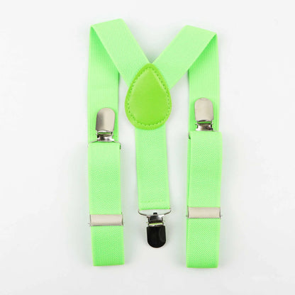 Solid Color Children Belt Baby Boys Suspenders Polyester Y-Back Braces Adjustable Elastic Kids
