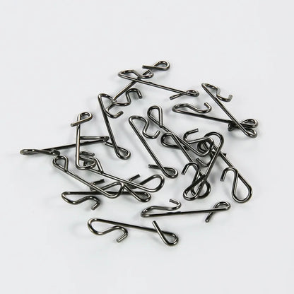 50pcs/Box Fishing Line Wire Connector Braid Knotless Connectors Fishing Barrel Swivel Accessory Fish Tackle Hook Lure Pin Tool