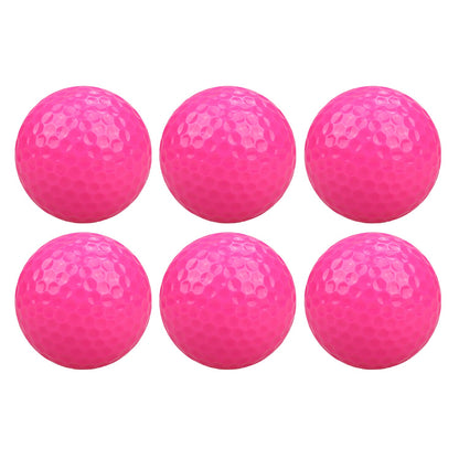 CRESTGOLF 6pcs/Pack Colorful Mini Golf Balls Two Piece Golf Practice Balls Training Golf Pelotas
