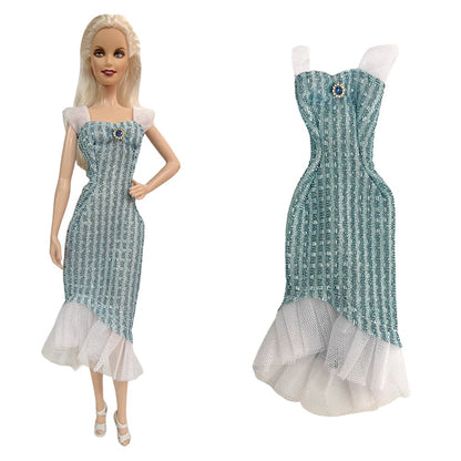 NK  1x Doll Ballet Dress for Barbie Doll Fashion Party Skirt Dollhouse Dancing Clothes for 1/6 BJD FR Doll Accessories Toys JJ