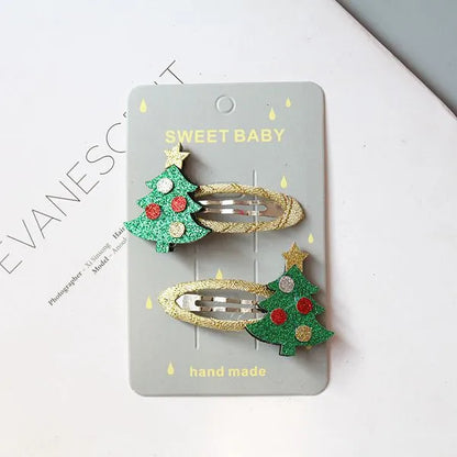 Christmas Hairpin Set Children Hair Accessories Holiday Princess Christmas Hairpin Girl Hair Accessories Side Clip