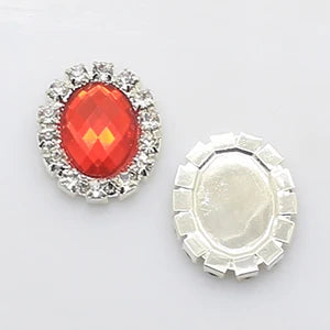 YWXINXI 10Pcs Hot Selling 16*20mm Oval Diy Jewelry Accessories Rhinestone Board Wedding Invitation Clothing Accessories