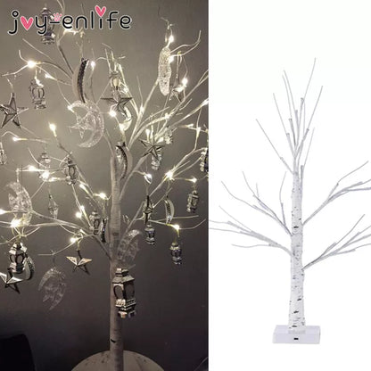 Ramadan Decorations Led Birch Tree Light EID Mubarak Decoration for Home Artificial Tree Lamp Ramadan Kareem Eid Al Adha Party
