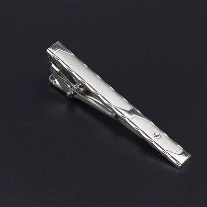 Men's Metal Tie Clip Bright Chrome Stainless Steel Jewelry  Necktie Clips Pin Clasp Clamp Wedding Charm Creative