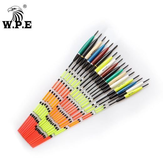 W.P.E Brand 5pcs/Lot Fishing Float Barguzinsky Fir Floats Size 2-6g for Carp Fishing Buoy Bobber Fishing Light Floats Multicolor