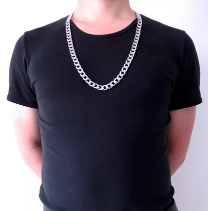 12mm 18'' - 36'' Inches Customize Length Mens High Quality Stainless Steel Necklace Curb Cuban Link Chain Fashion Jewerly