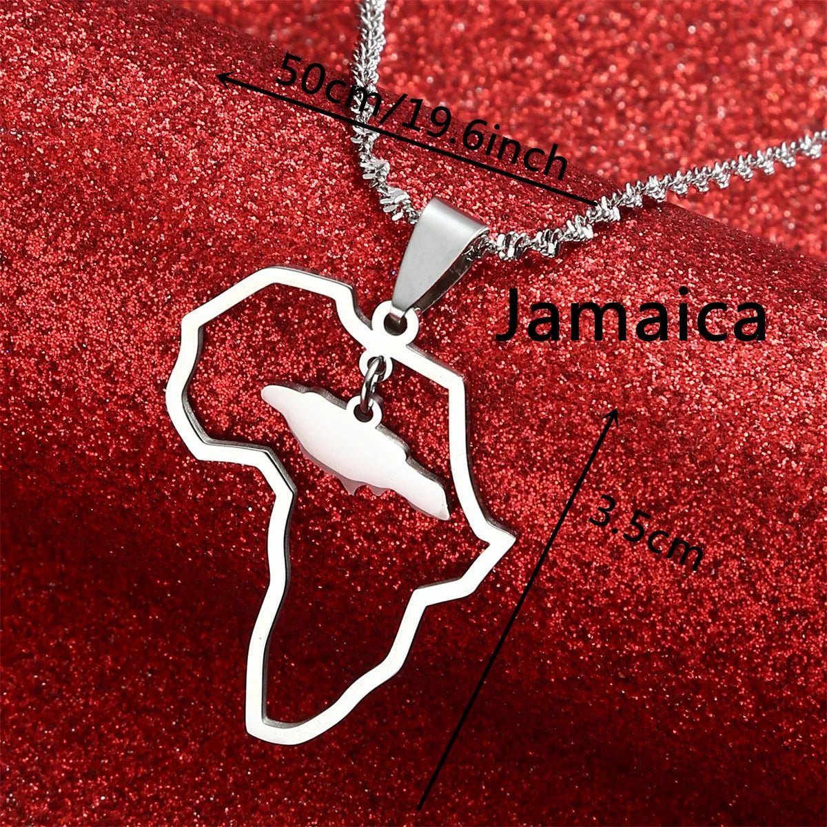Africa Map Pendant Necklaces Heart African of Maps Jewelry Charms Gold Color Heart Map