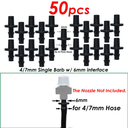 50-200pcs Durable 1/4'' C-Type Hook Fixed Stem Support Holder Stakes for 4/7mm Hose Flowerpot Drip Irrigation Fitting Greenhouse