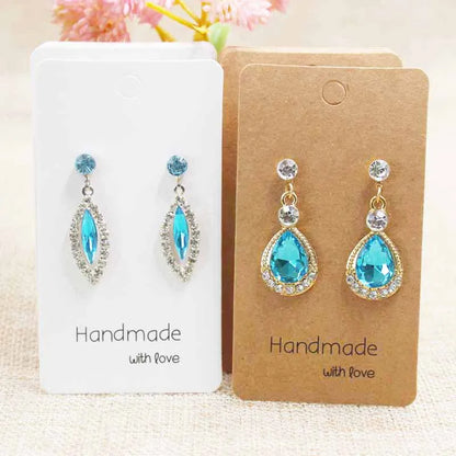 Mulit Size DIY Handmade  Jewelry Earring Packing Card Cute Stud/Drop Earring Display Card 100pcs Per Lot