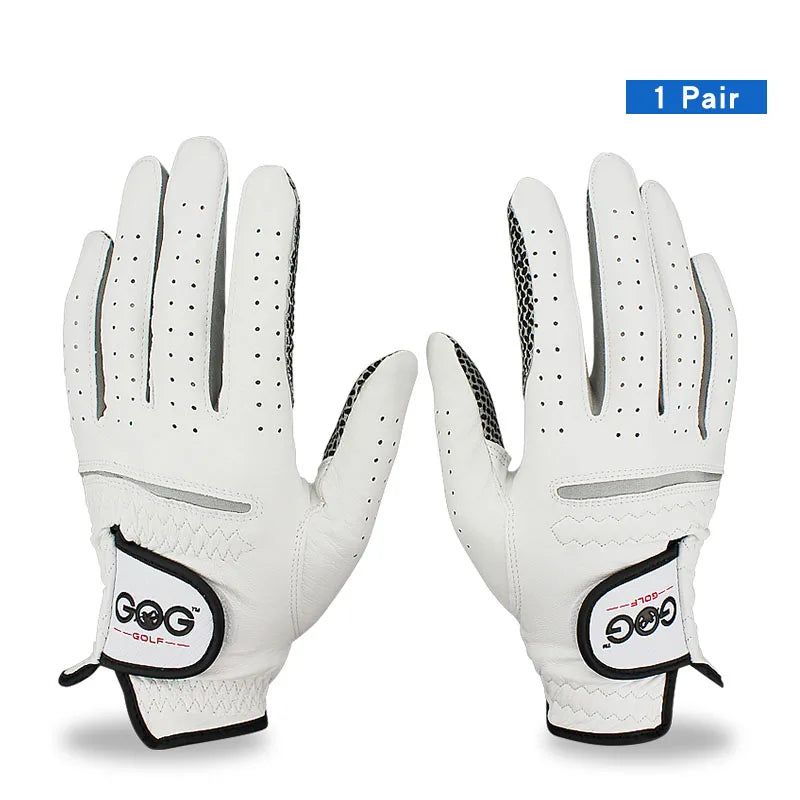Pack 1 Pcs Golf Gloves Men Left/Right Hand Soft Breathable Pure Sheepskin Leather With Anti-Slip Granules Men Golf Glove