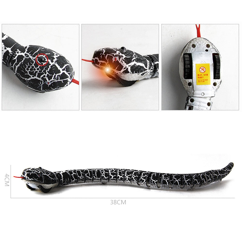Novelty Rc Snake Naja Cobra Viper Remote Control Robot Animal Toy With USB Cable Funny Terrifying Christmas Kids