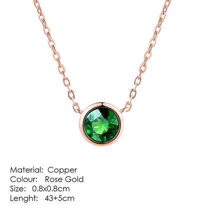 ZHOUYANG Pendant Necklaces Jewelry for Women Rose Gold Color Chain Jewellery Heart Necklace Cubic Zirconia N388