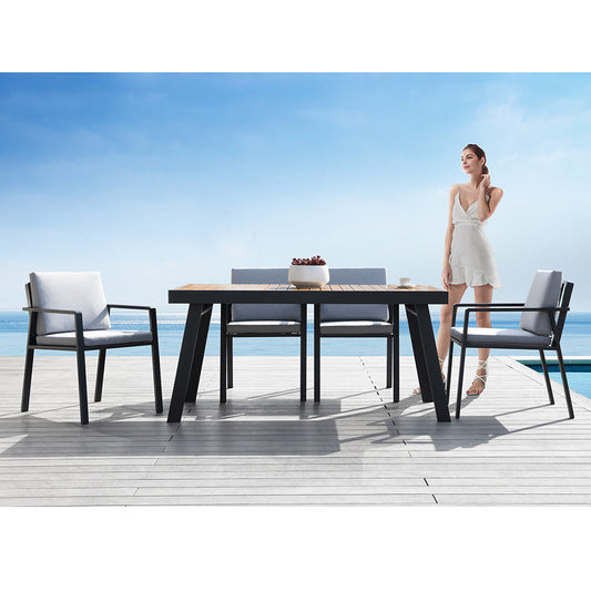 HIGOLD Nofi 7 Pieces Outdoor Dining Set Black - Series 6801