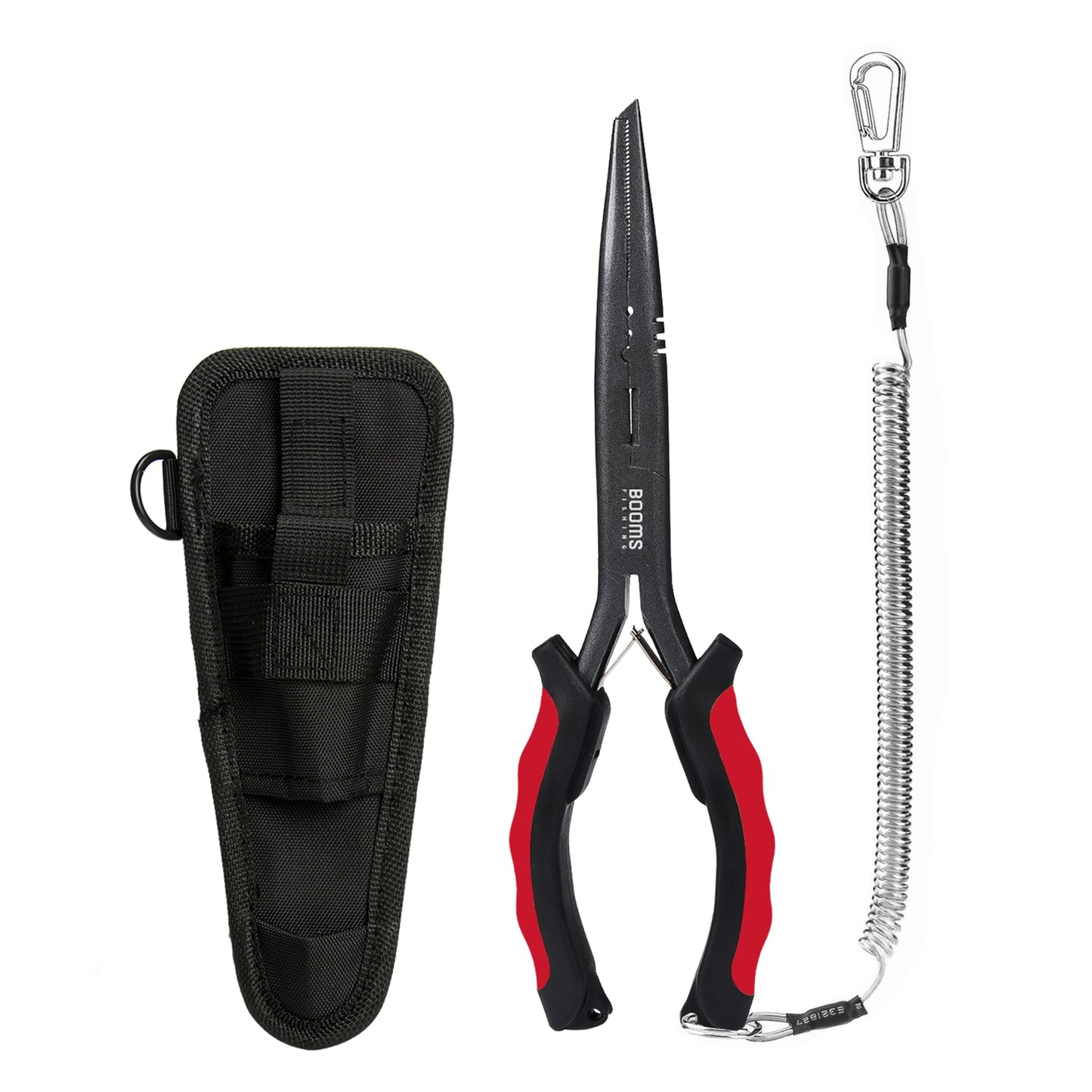 Booms Fishing F03 Fisherman's Fishing Pliers 23cm Long Nose Hook Remover Tools Stainless Steel Line Cutter Scissors