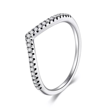 Modian 3 Style Real 925 Sterling Silver Stackable Simple Ring Clear CZ Fashion Instagram Jewelry for Women Couple Rings