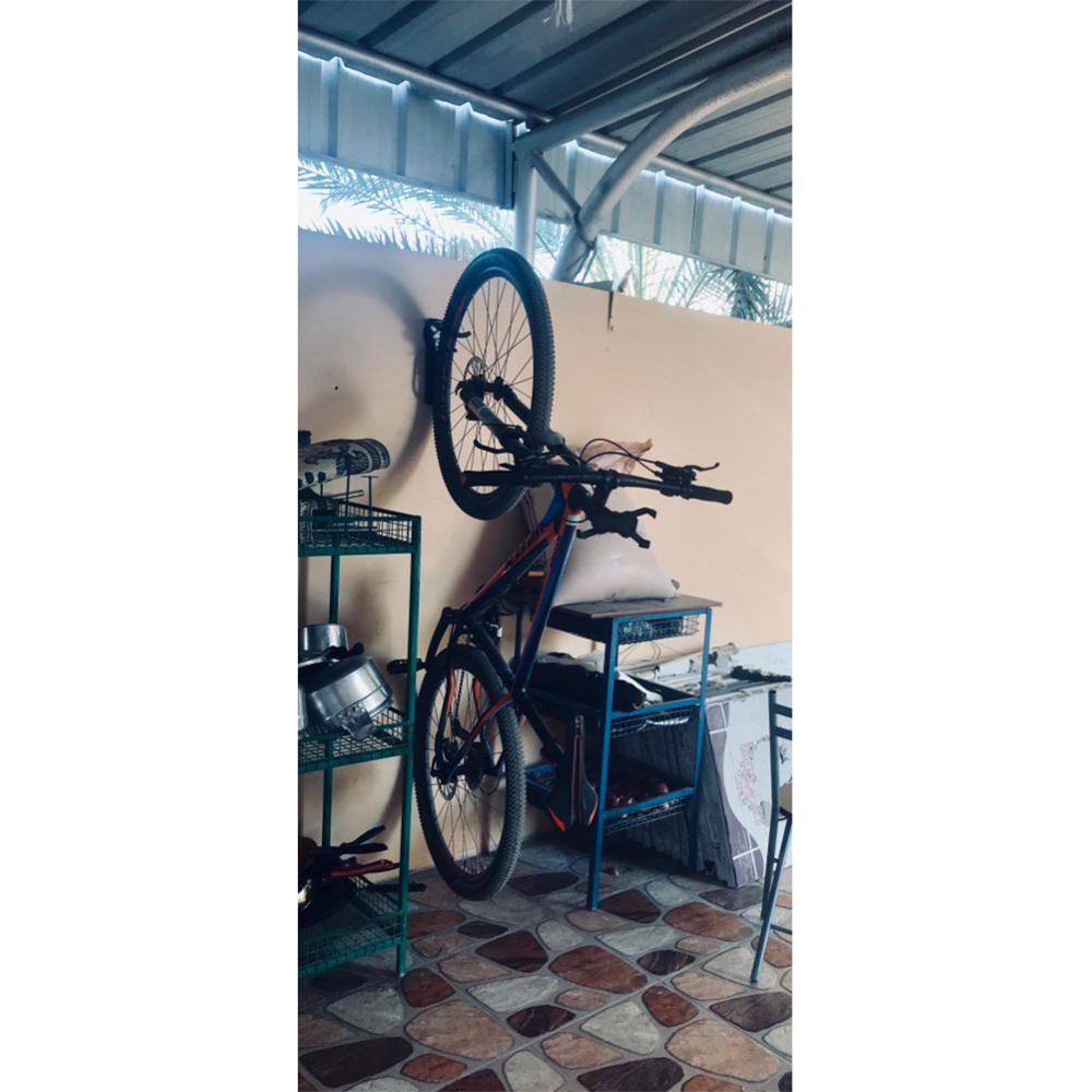 Cyrusher Bike Steel Wall Stand Holder Bicycle Hanger Hook Rack 30kg Capacity Bike Wall Mount Rack Stands Wall Parking Racks