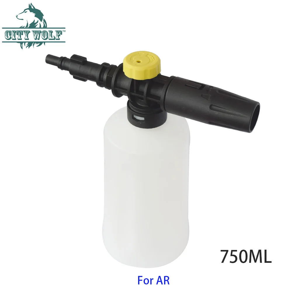 Car Wash Snow Foam Nozzle 750ML Soap Sprayer Bottle for Black&Deck AR Makita Bosch High Pressure Washer Car  Accessories
