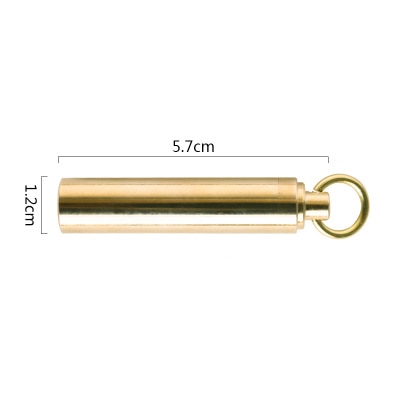 Creative Brass Keychain Portable Key Ring Bottle Opener Whistle Ruler Sealed Box Unique Organizer Tools  Keychain Accessories