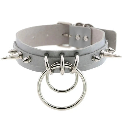 KMVEXO Punk Spike Metal Collar Girls Leather Harness Choker Necklace for Women Party Club Chockers Gothic Jewelry Harajuku 2019