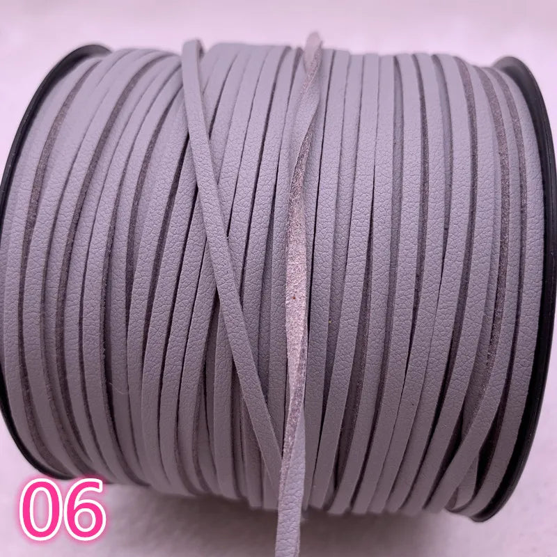NEW 5yards/Lot 3mm Double Sided Suede Braided Cord Korean Velvet Leather Handmade Beading Bracelet Jewelry String