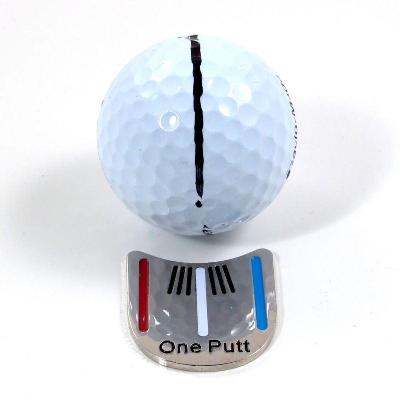 1 PCS One Putt Golf Ball Marker With Magnetic Hat Clip Putting Alignment Aiming Tool New Ball Mark Drop