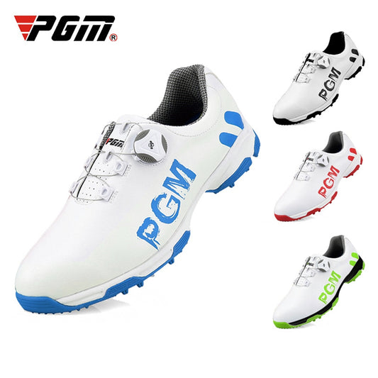 PGM Golf Shoes Men's Shoes Sports Waterproof Anti Slip for Golfer New Patented Rotate Buckle Shoelace Multi Colors Soft Shoe