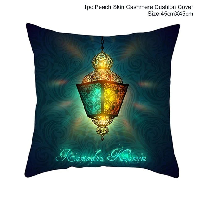 Ramadan MUBARAK Cushion Cover Eid Mubarak Decoration Islamic Muslim Party Favors Islam Eid Al Adha Ramadan Kareem 45x45cm
