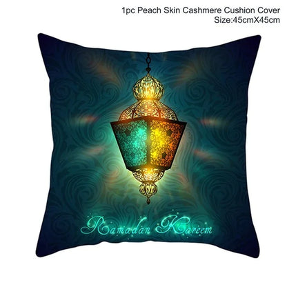Ramadan MUBARAK Cushion Cover Eid Mubarak Decoration Islamic Muslim Party Favors Islam Eid Al Adha Ramadan Kareem 45x45cm