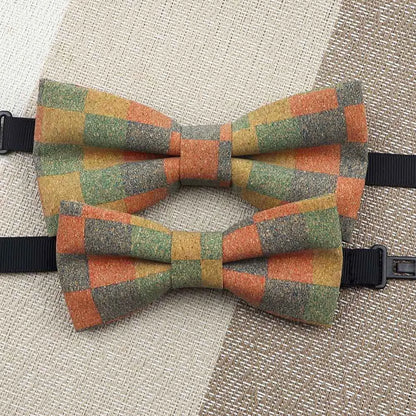 Fashion New Cork Wood Kids Bow Ties Novelty Handmade Fancy Bowtie Adjustable Butterfly Party School Children Accessories