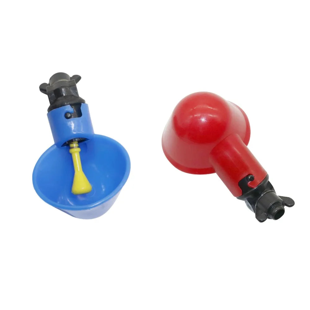 5 Pcs Poultry Water Drinking Cups Automatic Quail Chicken Drinking Plastic Chicken Fowl Drinker Cups Breeding Equipment