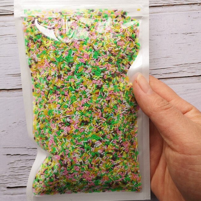 100g/Bag Slime Clay Sprinkles Filler Toys Accessories Candy Fake Cake Dessert Mud Decoration