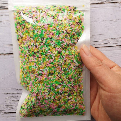 100g/Bag Slime Clay Sprinkles Filler Toys Accessories Candy Fake Cake Dessert Mud Decoration